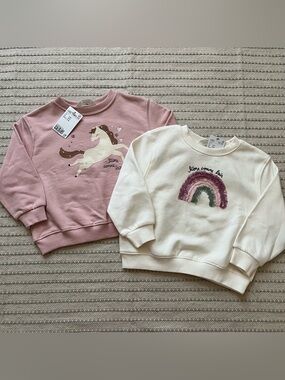 H&M 4T boxy sweatshirt bundle
